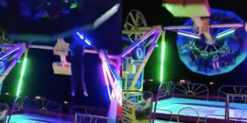 Mujer sufre fuerte impacto al caer de juego mecánico en Ciudad Juárez