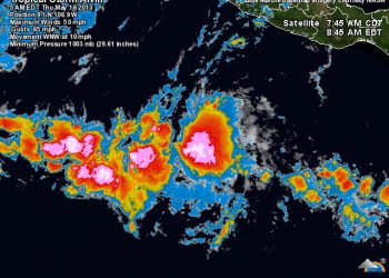 Se formó la tormenta tropical “Alvin” en el Pacífico