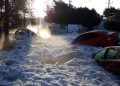 Gran tormenta provoca una gruesa capa de hielo en Guadalajara
