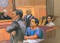 Hacen fila para audiencia de ‘El Chapo’ donde se le dictará sentencia, por 12 horas