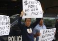 Fuera de SRE, manifestantes piden a Pompeo regresar a México a El Chapo y su dinero