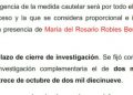 Robles estará en prisión todo el tiempo que dure el juicio: juez