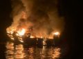 Barco de turismo se incendia en la costa de California; 34 personas desaparecidas