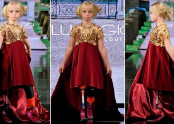 Niña con ambas piernas amputadas cumplió su sueño, desfilar en el New York Fashion Week