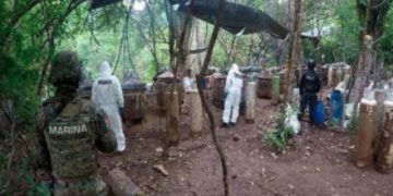 Cuatro narcolaboratorios son asegurados por la Marina en Culiacán, Sinaloa