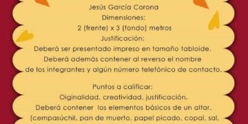 Se les invita a concurso de Comparsas y de Altar de muertos