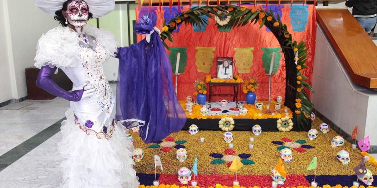 Congreso instala altar de muertos en Jardín Hidalgo 19