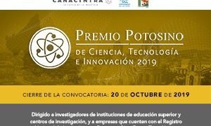 Por cerrar convocatoria del Premio Potosino De Ciencia, Tecnología e Innovación