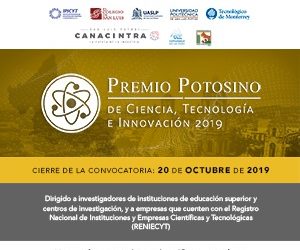 Por cerrar convocatoria del Premio Potosino De Ciencia, Tecnología e Innovación