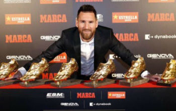 #VIDEO Lionel Messi recibe su sexta Bota de Oro, tercera consecutiva