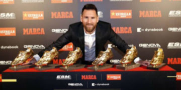 #VIDEO Lionel Messi recibe su sexta Bota de Oro, tercera consecutiva