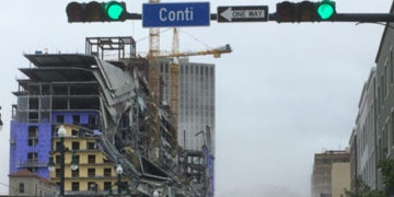 #VIDEO Colapsa hotel Hard Rock en Nueva Orleans; 1 muerto, 3 desaparecidos