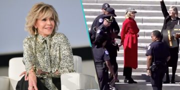 #VIDEO Jane Fonda es arrestada durante una protesta