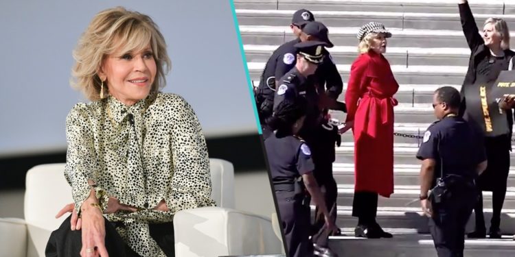 #VIDEO Jane Fonda es arrestada durante una protesta