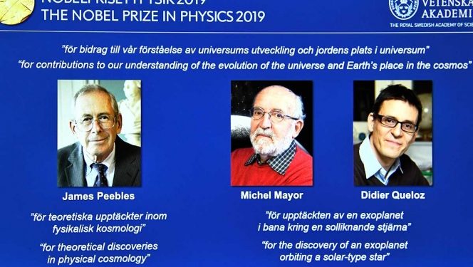 Tres expertos del cosmos ganan el Nobel de Física