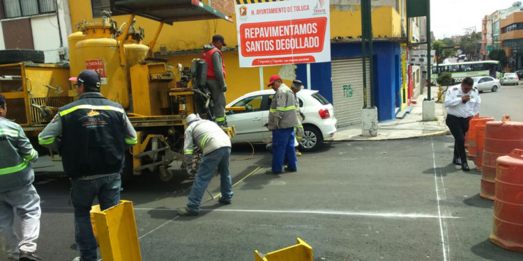 Finaliza tramo de bacheo en Santos Degollado