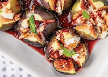 Higos al horno con queso de cabra