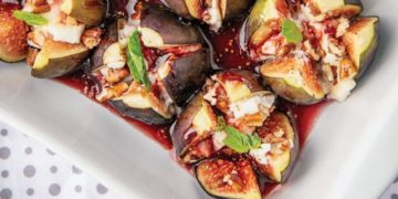 Higos al horno con queso de cabra