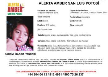 Alerta Amber para localizar a niña de 6 años de edad