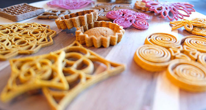 Desperdicios de comida convertidos en snacks 3D
