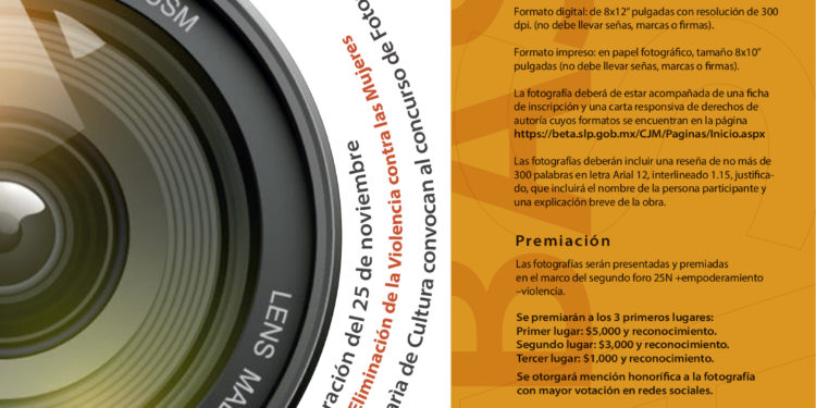Anuncian concurso de fotografía 25N