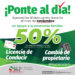 SEFIN con 50% de descuento en licencias de conducir y cambio de propietario