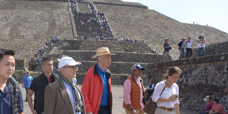 Teotihuacan recibe la visita del primer ministro de Singapur