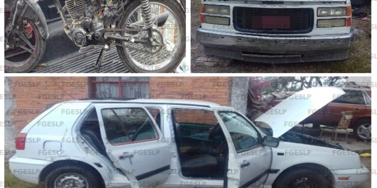 Encuentran vehículos con reporte de robo en taller mecánico