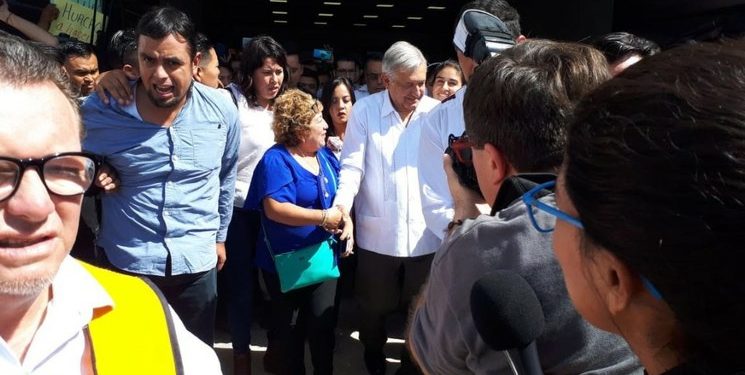 AMLO en Yucatán en medio de gritos y reclamos