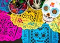 Papel picado en la ofrenda de Día de Muertos