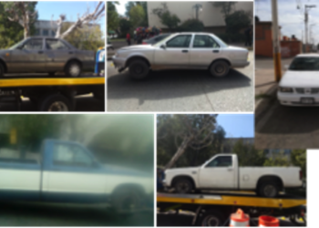 Policía asegura 5 vehículos robados
