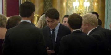 Trump,  burla de Macron, Trudeau y Johnson en OTAN