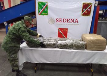 Militares aseguran 22 kilos de marihuana en el Aeropuerto de SLP