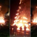 Se incendia árbol navideño en centro de Zapopan