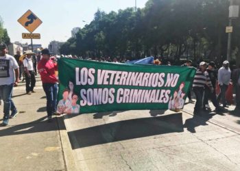 Veterinarios se manifiestan contra Ley Varela