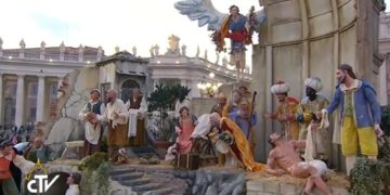 Inaugura el Vaticano Pesebre y árbol de Navidad