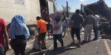 Se registra rapiña tras choque en Culiacán