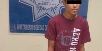Policías de Soledad detienen a presunto asaltante en la colonia La Virgen