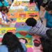 Bordan gigantesca manta contra la violencia hacia mujeres y niños