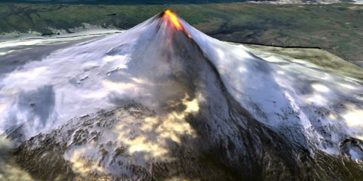 El volcán Shishaldin en Alaska entra en erupción