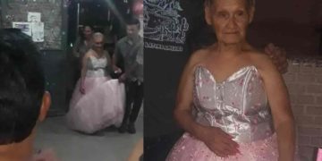 Abuelita de 79 años festeja su fiesta de XV