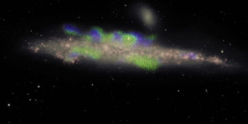Por primera vez graban un campo magnético alrededor de una galaxia espiral