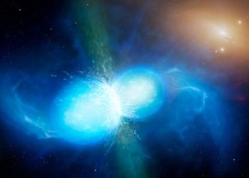 Colisión de dos estrellas de neutrones