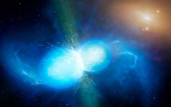 Colisión de dos estrellas de neutrones