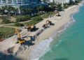 Vierten toneladas de arena en Miami tras erosiones por cambio climático