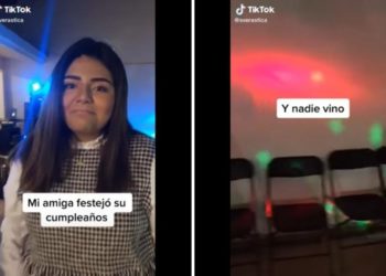 Joven hace fiesta y solo van 3 personas