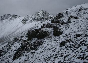 De blanco el Nevado de Toluca y el Popo
