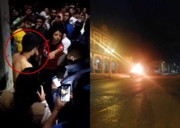Queman patrullas en intento de linchamiento en Hidalgo