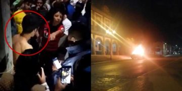 Queman patrullas en intento de linchamiento en Hidalgo