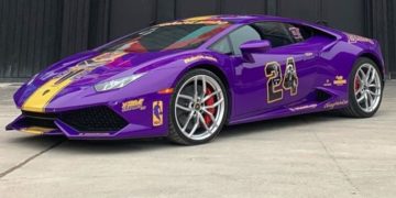 Un fan de Kobe Bryant tunea un Lamborghini en homenaje al exbaloncestista